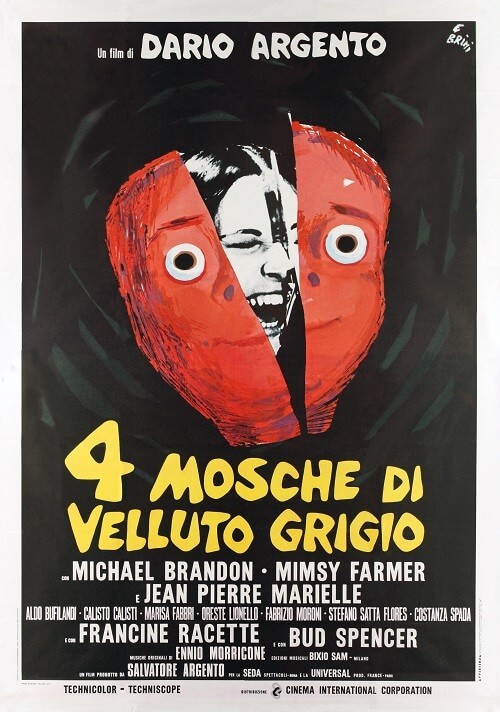 Постер к фильму Четыре мухи на сером бархате / 4 mosche di velluto grigio / Four Flies on Grey Velvet (1971) UHD BDRemux 2160p от селезень | 4K | HDR | Dolby Vision Profile 8 | A